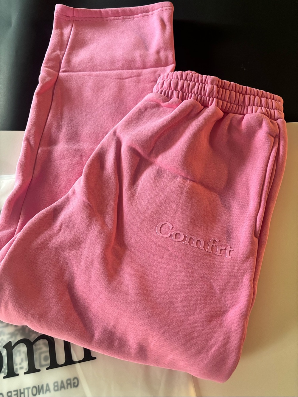 Comfrt minimalist Sweatpants - color Sorbet Cozy Elastic Waist Bottoms